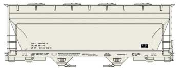 ACF 2-Bay Covered Hopper - Kit -- Data Only (gray, black)