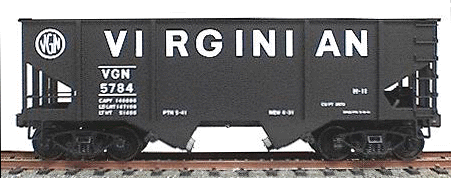Canton Car Co.-Built 55-Ton 2-Bay Hopper -- Virginian
