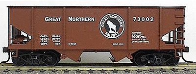 Canton Car Co.-Built Great Northern 2-Bay Hopper 12-Pack -- Great Northern (bright red)