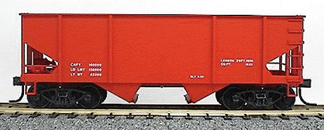 Canton Car Co.-Built Great Northern 2-Bay Hopper -- Data Only (bright red w/black & white lettering)