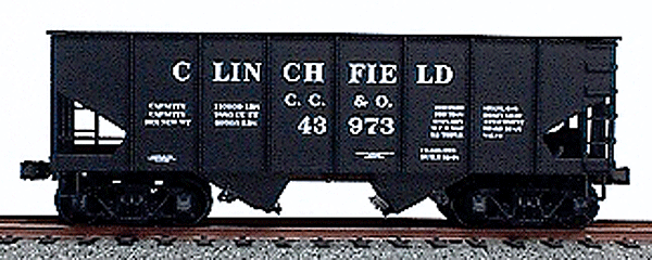 USRA 55-Ton 2-Bay Coal Hopper - Original Builders' Lettering Schemes - Kit -- Clinchfield (black)