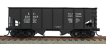 USRA 55-Ton 2-Bay Coal Hopper - Original Builders' Lettering Schemes - Kit -- Illinois Central (black w/white lettering)
