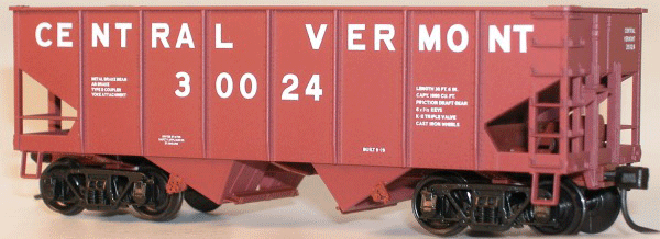 USRA 55-Ton 2-Bay Coal Hopper - Original Builders' Lettering Schemes - Kit -- Central Vermont