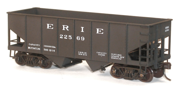 USRA 55-Ton 2-Bay Coal Hopper - Original Builders' Lettering Schemes - Kit -- Erie (black)