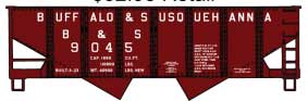 USRA 55-Ton 2-Bay Hopper - Kit -- Buffalo & Susquehanna (Boxcar Red)