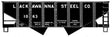 USRA 55-Ton 2-Bay Hopper - Kit -- Lackawanna Steel Co. #1063 (black, white; No Logo)