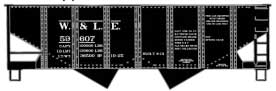 USRA 55-Ton 2-Bay Hopper - Kit -- Wheeling & Lake Erie (black)