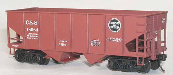Twin Hopper 3-Number Set - Plastic Kits -- Colorado & Southern