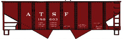 USRA 55-Ton 2-Bay Open Hopper - Kit -- Santa Fe (Boxcar Red)-1