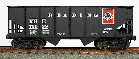 USRA 2-Bay 55-Ton Open Hopper - Kit -- Reading
