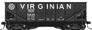 USRA 2-Bay 55-Ton Open Hopper - Kit -- Virginian (black)