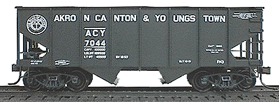 USRA 2-Bay 55-Ton Open Hopper - Kit -- Akron, Canton & Youngstown (black)