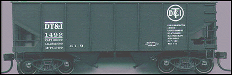 USRA 2-Bay 55-Ton Open Hopper - Kit -- Detroit, Toledo & Ironton (black)
