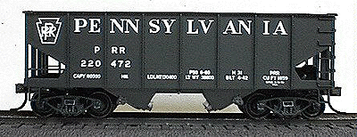 USRA 2-Bay 55-Ton Open Hopper - Kit -- Pennsylvania Railroad (black version)