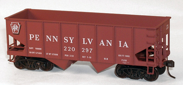 USRA 2-Bay 55-Ton Open Hopper - Kit -- Pennsylvania Railroad #220297 (Tuscan, Keystone Logo)