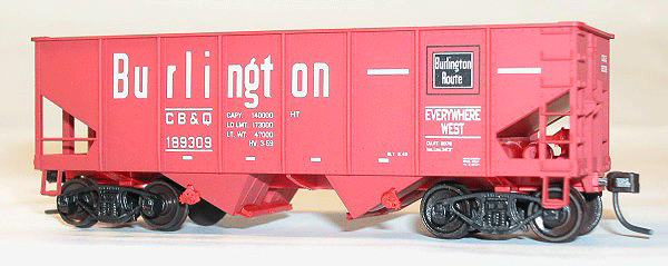 USRA 2-Bay 55-Ton Open Hopper - Kit -- Chicago, Burlington & Quincy (red)