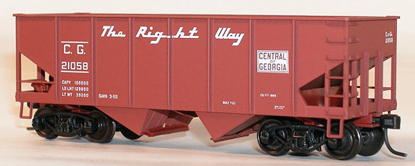 USRA 2-Bay 55-Ton Open Hopper - Kit -- Central of Georgia