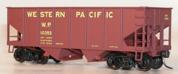 USRA 2-Bay 55-Ton Open Hopper - Kit -- Western Pacific (Oxide)
