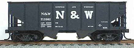 USRA 2-Bay 55-Ton Open Hopper 3-Pack Kits -- Norfolk & Western