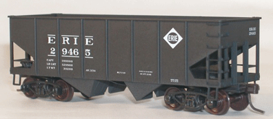 USRA 2-Bay 55-Ton Open Hopper - Kit -- Erie #29465 (black)