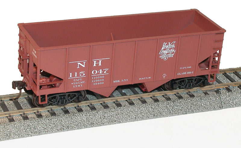 USRA 55-Ton 2-Bay Open Hopper - Kit -- New Haven #115047 (Boxcar Red, Script Logo)