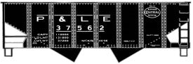 USRA 55-Ton 2-Bay Open Hopper - Kit -- Pittsburgh & Lake Erie (black, NYC System Logo)