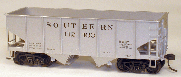 USRA 2-Bay 55-Ton Open Hopper - Kit (Plastic) -- Southern (Aluminum)