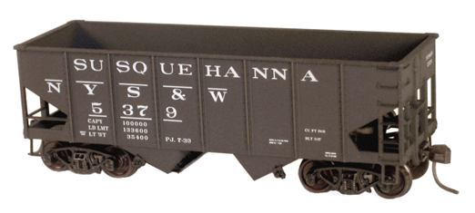 USRA 55-Ton 2-Bay Coal Hopper - Kit -- New York, Susquehanna & Western #5379 (black)