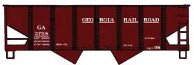 USRA 55-Ton 2-Bay Open Hopper - Kit -- Georgia Railroad 3758 (Boxcar Red)