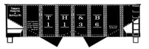 USRA 55-Ton 2-Bay Open Hopper - Kit -- Toronto, Hamilton & Buffalo 1136 (black)