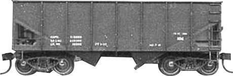 USRA 2-Bay 55-Ton Open Hopper - Kit -- Data Only (black)