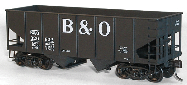USRA 2-Bay 55-Ton Open Hopper 3-Pack - Kit -- Baltimore & Ohio (black)