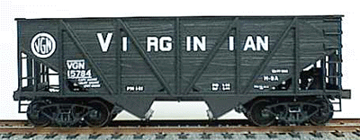 55-Ton Wood Side Twin Hopper -- Virginian (black)