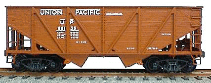 55-Ton Wood Side Twin Hopper -- Union Pacific (Oxide)