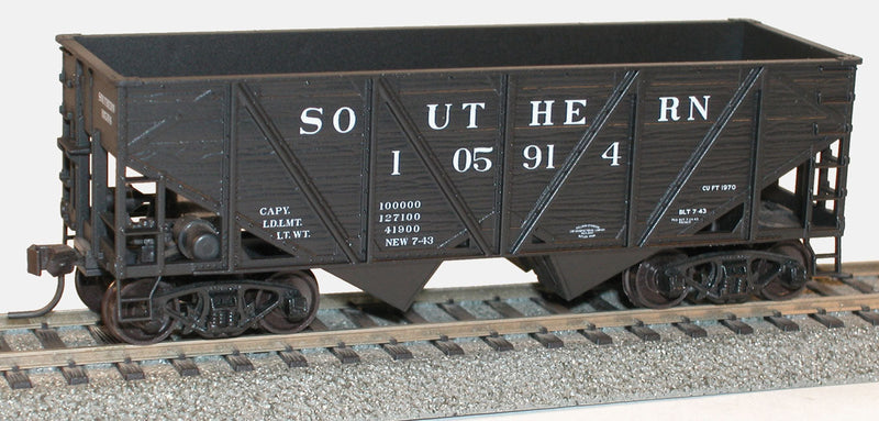 55-Ton Wood Side Twin Hopper -- Southern (Oxide)