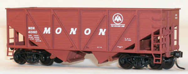 55-Ton Wood Side Twin Hopper -- Monon (Modern Scheme)-1