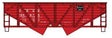 55-Ton Wood-Side 2-Bay Hopper - Kit -- Chicago, Burlington & Quincy 194875 (red, black, white)