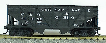 55-Ton Wood Side Coal Hopper; 3-Number Set -- Chesapeake & Ohio