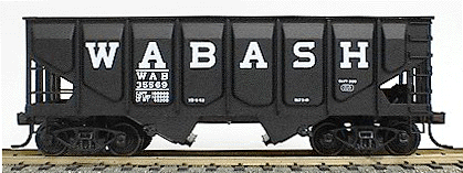55-Ton Panel-Side 2-Bay Hopper - Kit -- Wabash (black)