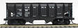 55-Ton Panel-Side 2-Bay Hopper - Kit -- New Haven (black)