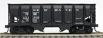 55-Ton Panel-Side 2-Bay Hopper - Kit -- New Haven (black)