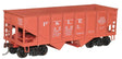 55-Ton Panel-Side 2-Bay Hopper - Kit -- Pittsburgh & Lake Erie #37605 (Boxcar Red, NYC System Logo)