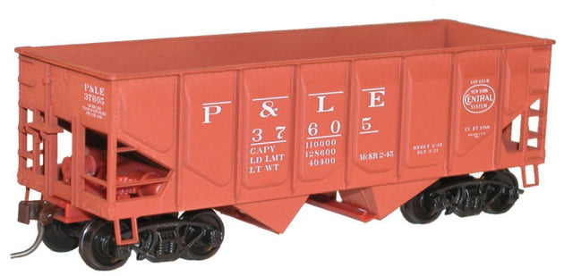 55-Ton Panel-Side 2-Bay Hopper - Kit -- Pittsburgh & Lake Erie #37605 (Boxcar Red, NYC System Logo)