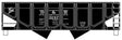 55-Ton Panel-Side 2-Bay Hopper - Kit -- Delaware & Hudson #3247 (black)