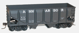 55-Ton Panel-Side 2-Bay Hopper - Kit -- Ann Arbor #30745 (black)-1
