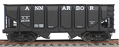 55-Ton Panel-Side 2-Bay Hopper - Kit -- Ann Arbor (black)