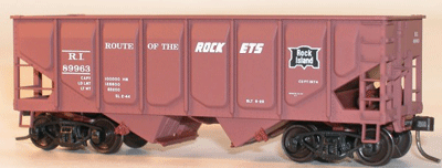 55-Ton Panel-Side 2-Bay Hopper - Kit -- Rock Island (Route Of The Rockets)