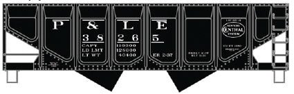 55-Ton Panel-Side 2-Bay Hopper - Kit -- Pittsburgh & Lake Erie (black)