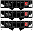 55-Ton Panel-Side 2-Bay Hopper 3-Pack - Kit -- Reading 73507, 73569, 73584 (black, red, Anthracite Diamond Logo)