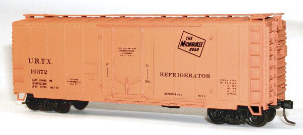 40' AAR Plug Door Boxcar Kit -- Milwaukee Road (orange w/black & white lettering)